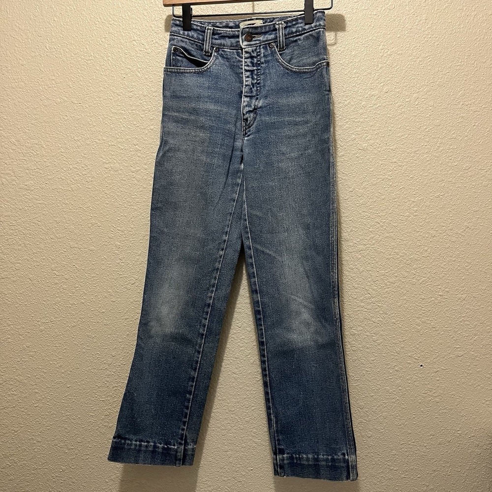 Calvin Klein VTG Women Straight Leg Jeans High Waist Straight Leg 22x26 Altered* - Picture 3 of 10